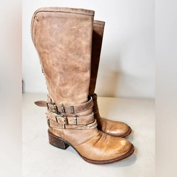 Freebird By Steven Women’s Drove Sz 6 Leather Distressed Brown Boots Western - Picture 7 of 9